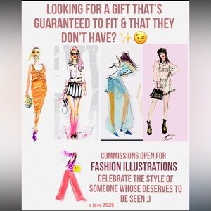 Glamorous Gifts! Custom Fashion Illustrations ✨☺️